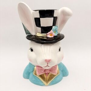 Tophat & Tail Easter Bunny Rabbit Bust Spring Dapper Colorful Spring Decor‎